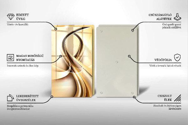 Kuchynská doska veľká zo skla Abstrakcia dymu