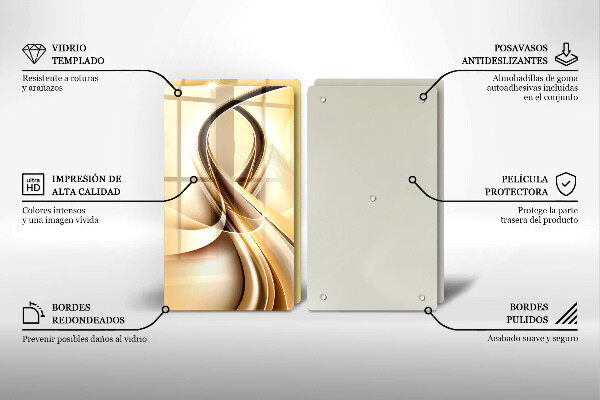 Kuchynská doska veľká zo skla Abstrakcia dymu