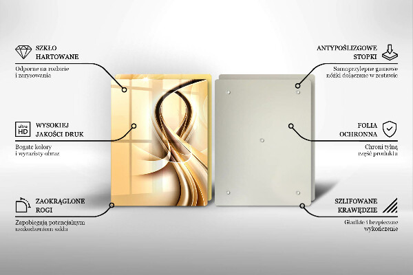 Kuchynská doska veľká zo skla Abstrakcia dymu