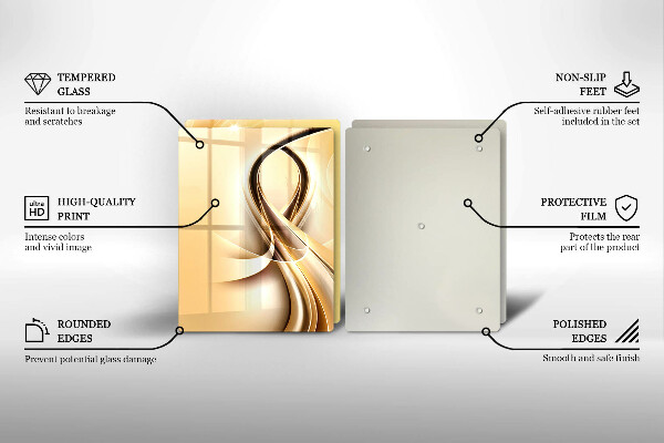 Kuchynská doska veľká zo skla Abstrakcia dymu