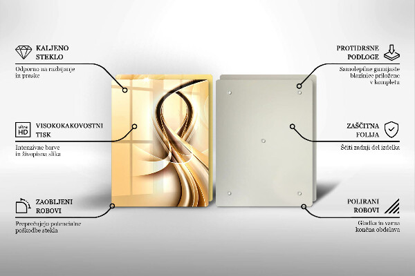 Kuchynská doska veľká zo skla Abstrakcia dymu