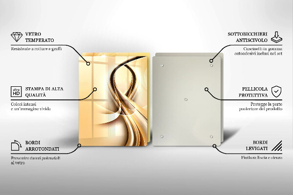 Kuchynská doska veľká zo skla Abstrakcia dymu