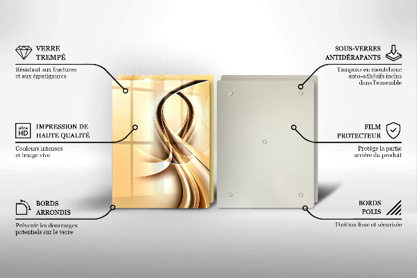 Kuchynská doska veľká zo skla Abstrakcia dymu