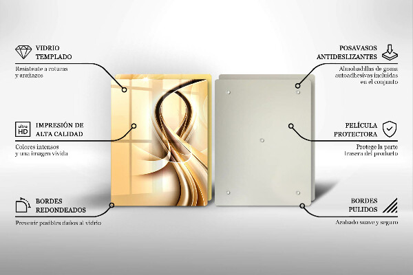 Kuchynská doska veľká zo skla Abstrakcia dymu