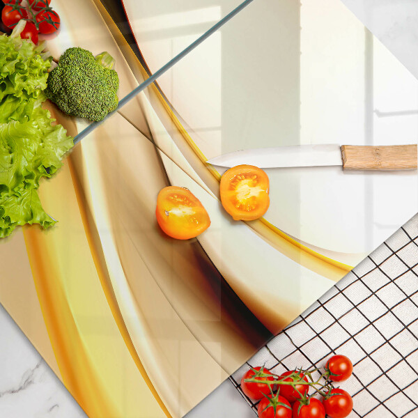 Kuchynská doska veľká zo skla Abstraktné dymové čiary