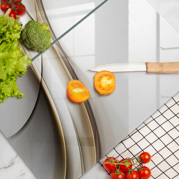 Kuchynská doska veľká zo skla Mäkké línie abstrakcie