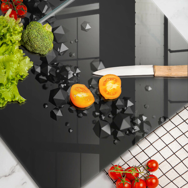 Kuchynská doska veľká zo skla 3D abstrakcia tvarov