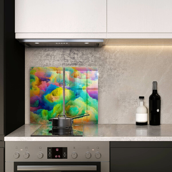 Kuchynská doska veľká zo skla Farebná abstrakcia
