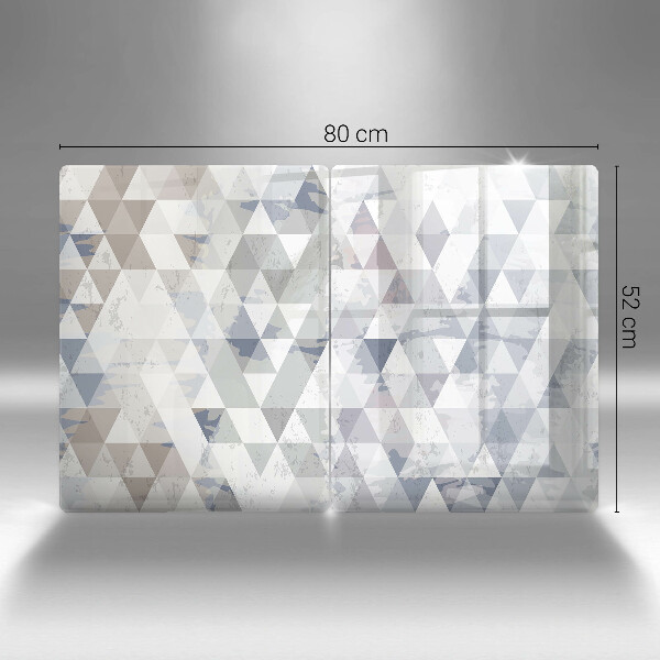 Kuchynská doska veľká zo skla Vzor trojuholníkov