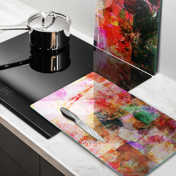 Kuchynská doska veľká zo skla Maľovanie abstrakcie