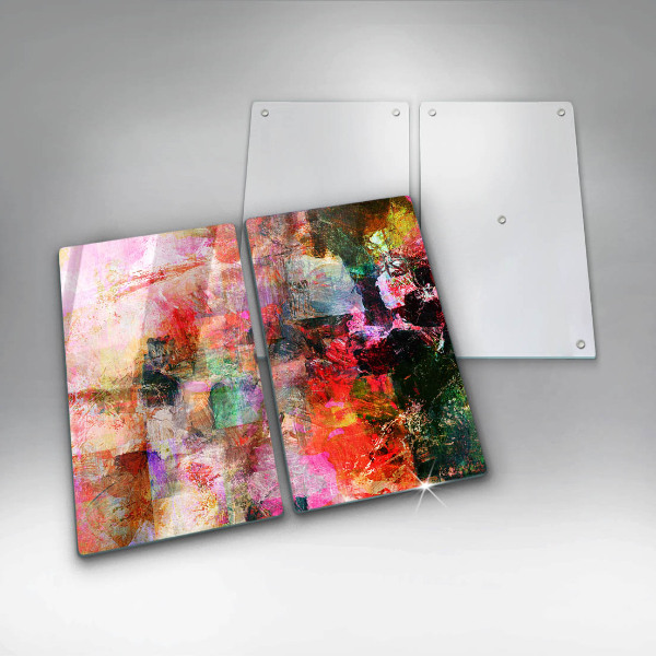 Kuchynská doska veľká zo skla Maľovanie abstrakcie