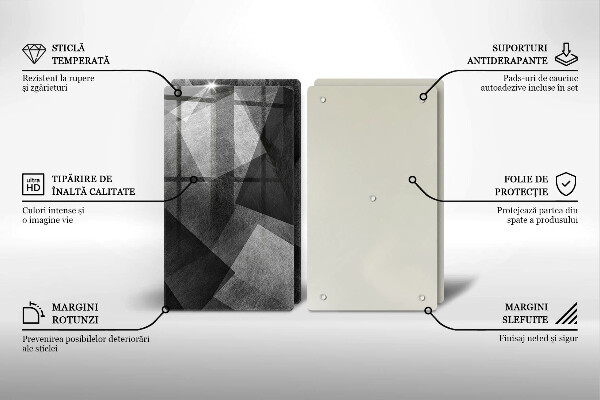 Sklenená doska na krájanie Geometrická abstrakcia