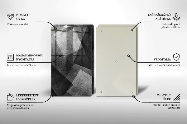 Sklenená doska na krájanie Geometrická abstrakcia