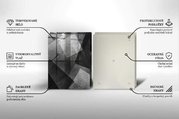 Sklenená doska na krájanie Geometrická abstrakcia