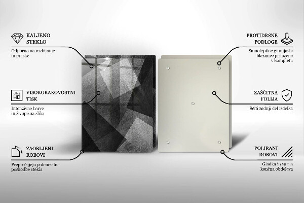 Sklenená doska na krájanie Geometrická abstrakcia