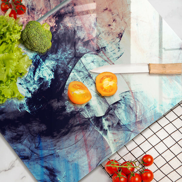 Kuchynská doska veľká zo skla Maľovaná abstrakcia