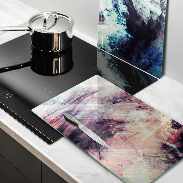 Kuchynská doska veľká zo skla Maľovaná abstrakcia