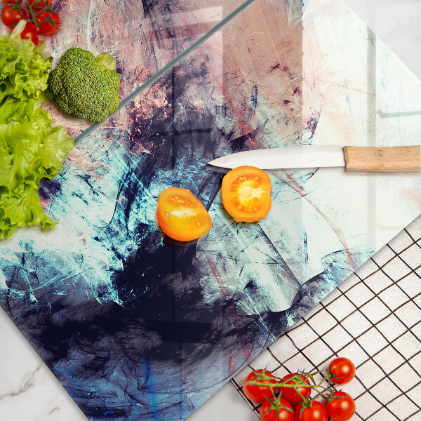 Kuchynská doska veľká zo skla Maľovaná abstrakcia
