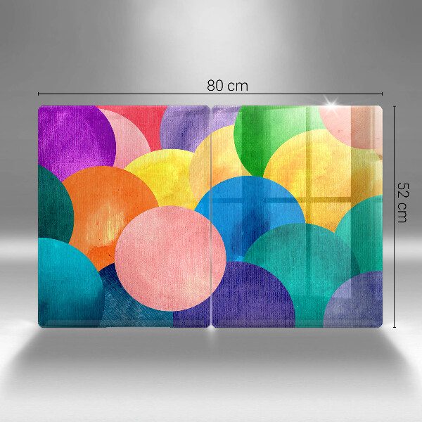 Sklenená doska na krájanie Farebné kruhy