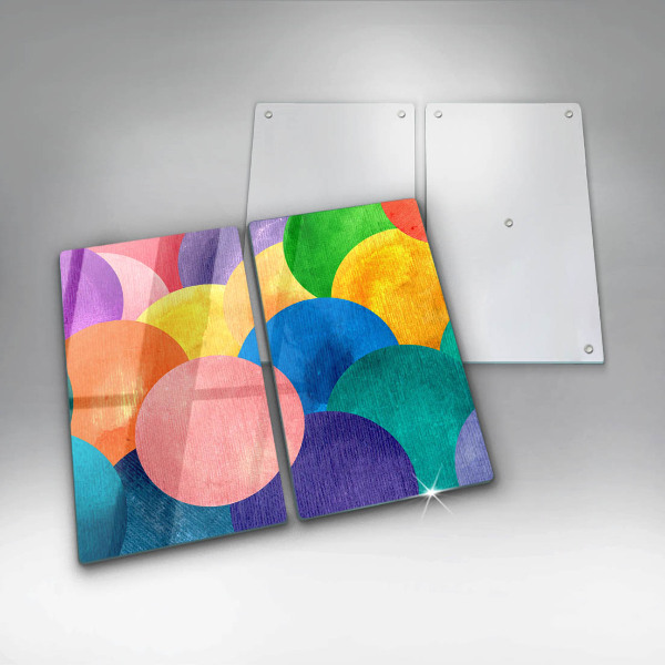 Sklenená doska na krájanie Farebné kruhy
