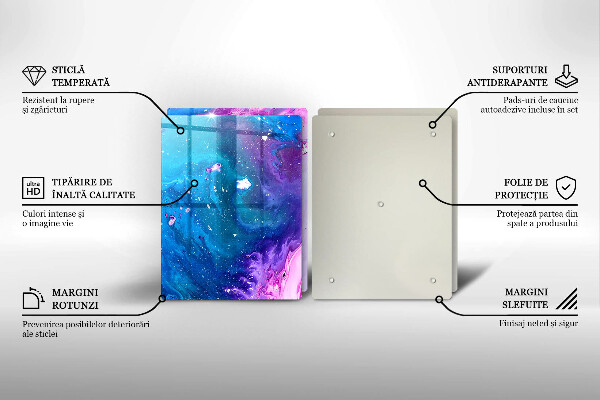 Sklenená doska na krájanie Abstrakce atramenty