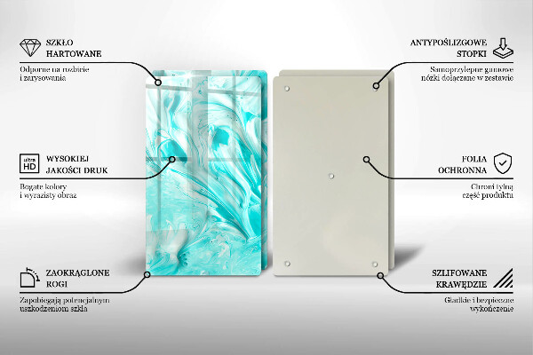 Sklenená doska na krájanie Abstrakcia farby