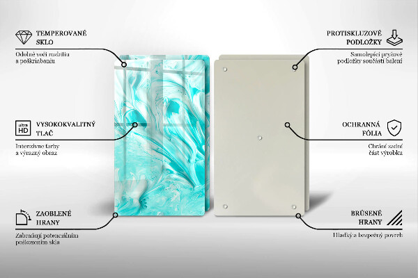 Sklenená doska na krájanie Abstrakcia farby