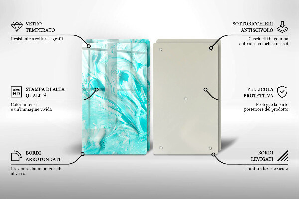 Sklenená doska na krájanie Abstrakcia farby