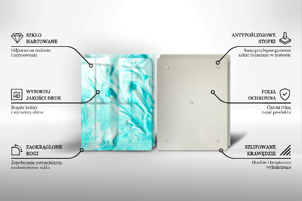 Sklenená doska na krájanie Abstrakcia farby