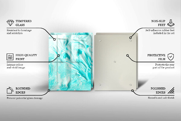 Sklenená doska na krájanie Abstrakcia farby