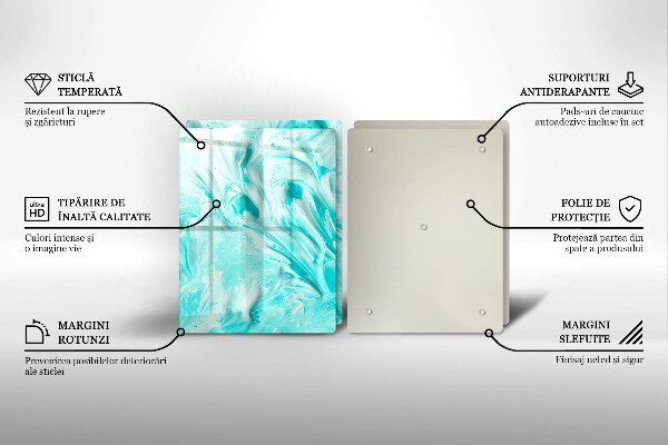 Sklenená doska na krájanie Abstrakcia farby