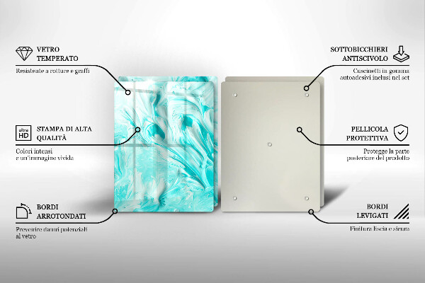 Sklenená doska na krájanie Abstrakcia farby