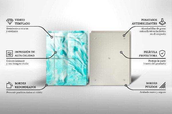 Sklenená doska na krájanie Abstrakcia farby