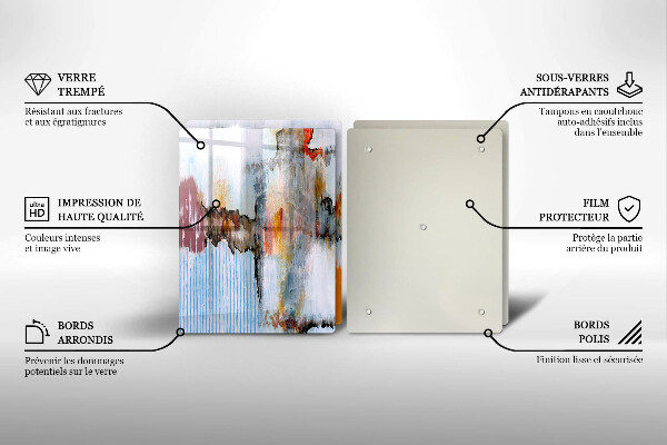 Kuchynská doska veľká zo skla Abstrakcia farby