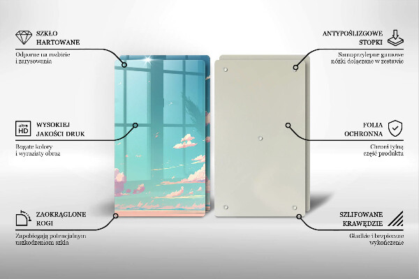 Sklenená doska na krájanie Rozprávkové nebo