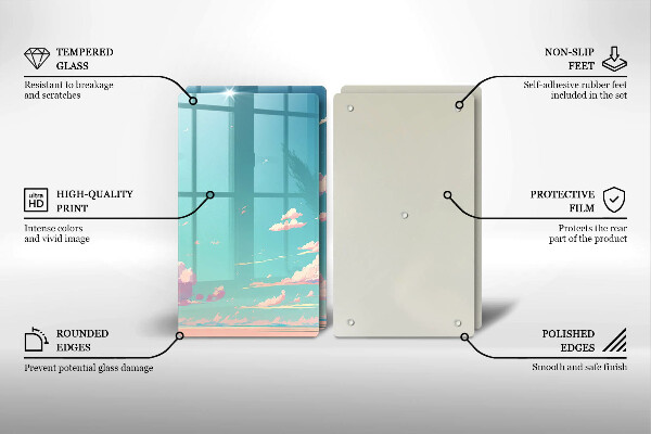 Sklenená doska na krájanie Rozprávkové nebo