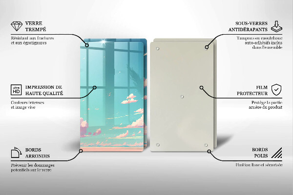 Sklenená doska na krájanie Rozprávkové nebo