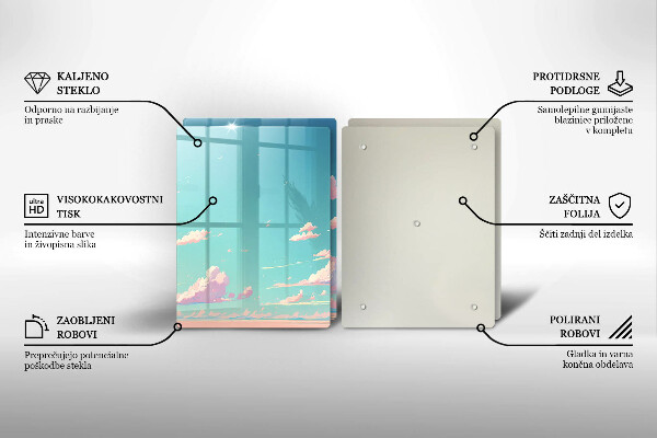 Sklenená doska na krájanie Rozprávkové nebo