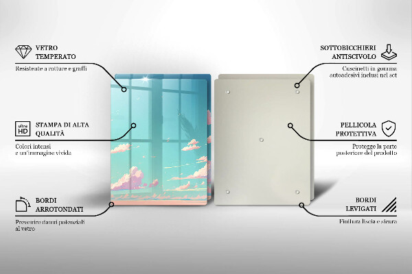 Sklenená doska na krájanie Rozprávkové nebo