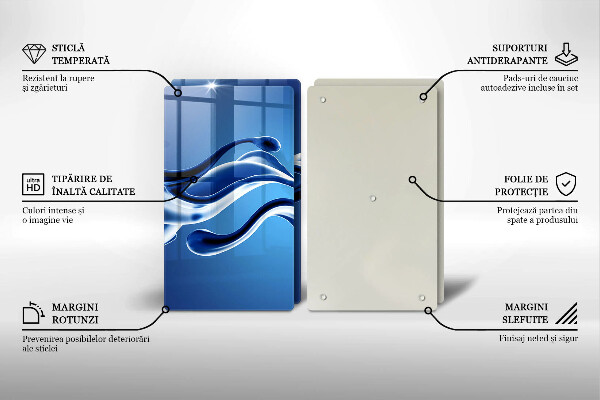 Sklenená doska na krájanie Abstrakcia tekutín