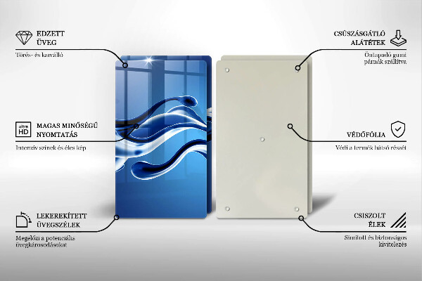 Sklenená doska na krájanie Abstrakcia tekutín