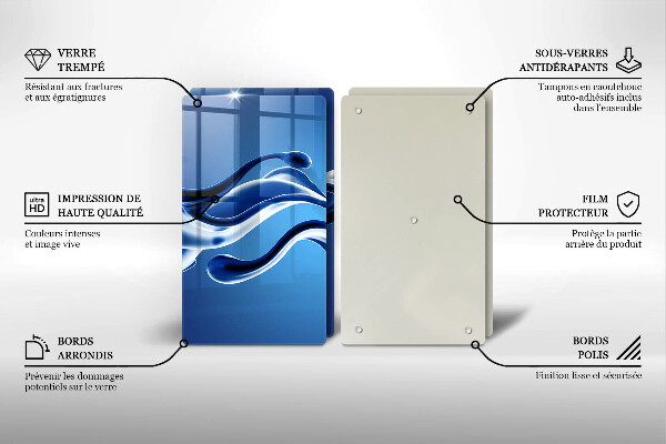 Sklenená doska na krájanie Abstrakcia tekutín