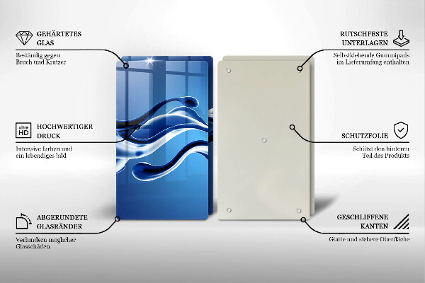 Sklenená doska na krájanie Abstrakcia tekutín