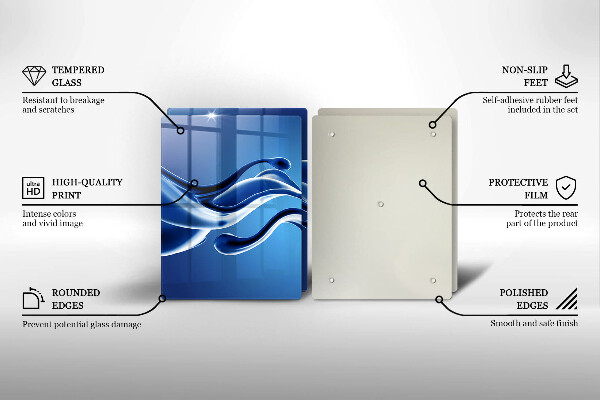 Sklenená doska na krájanie Abstrakcia tekutín