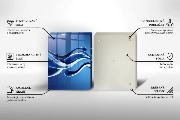 Sklenená doska na krájanie Abstrakcia tekutín