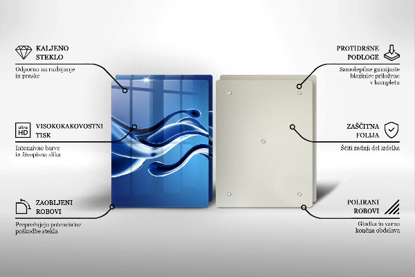 Sklenená doska na krájanie Abstrakcia tekutín