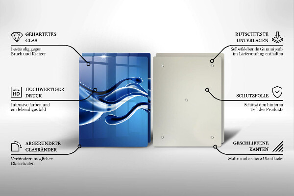 Sklenená doska na krájanie Abstrakcia tekutín