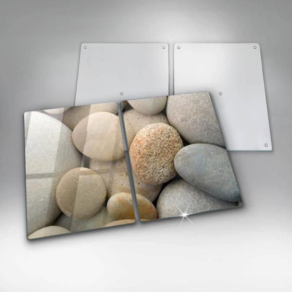 Kuchynská doska veľká zo skla Vzor oválnych kamienkov