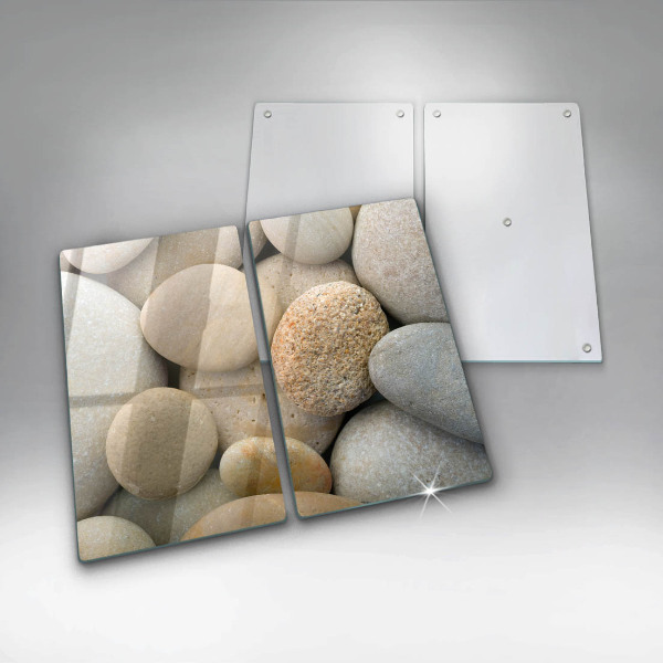 Kuchynská doska veľká zo skla Vzor oválnych kamienkov