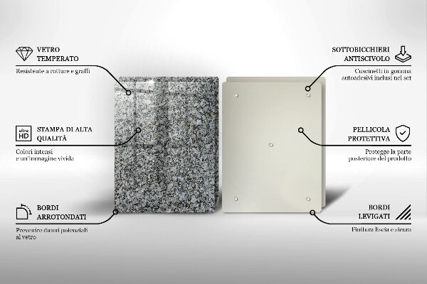 Kuchynská doska veľká zo skla Textúra kameňa